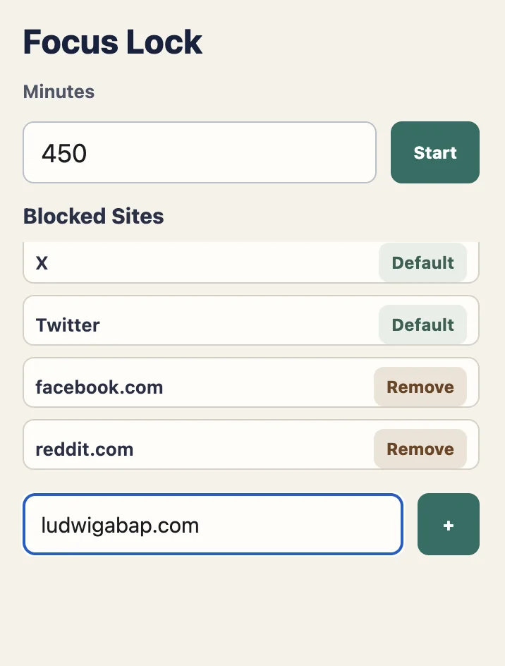 Focus Lock screenshot (1 of 2)